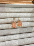 Pendientes lagrima naranja claro