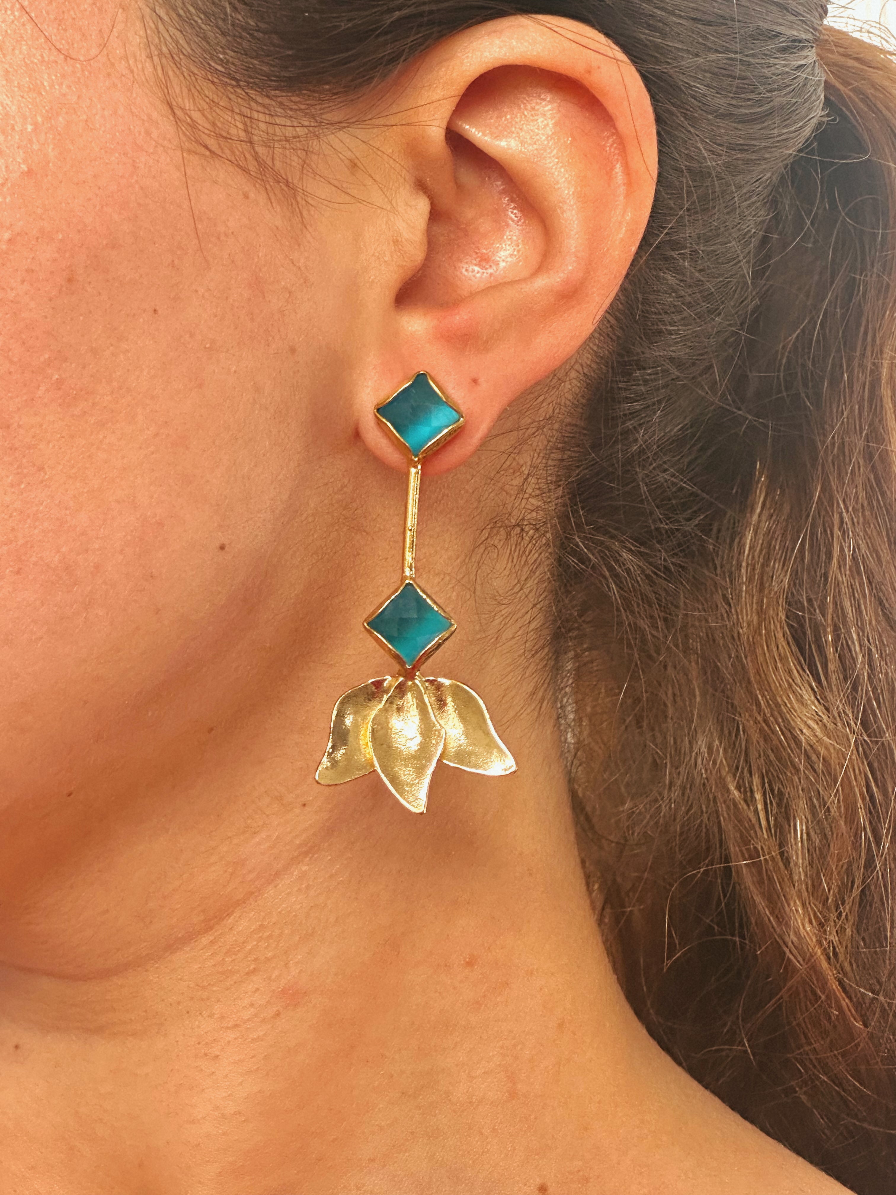 Pendientes Tulipán Azulon