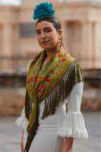 Mantoncillo Clavelines Verde Oliva