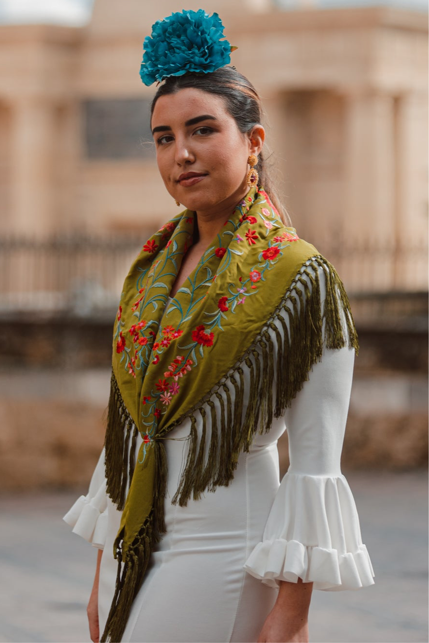 Mantoncillo Clavelines Verde Oliva