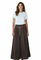 Pantalón wide leg cinturón