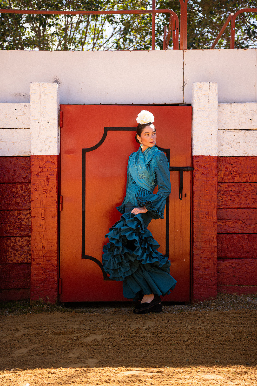 Traje de Flamenca - Modelo Triana Turquesa Lunar
