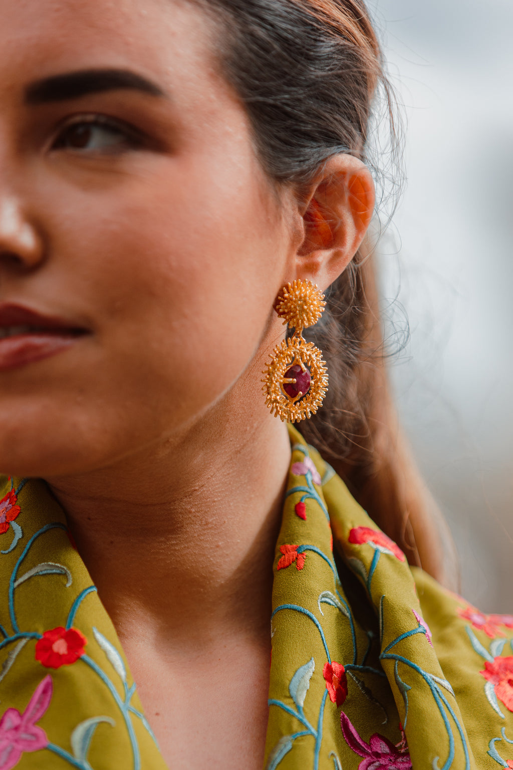 Pendientes Sofia Buganvilla / Morado