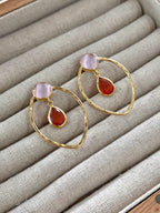 Pendientes Matilda Rosa y Naranja