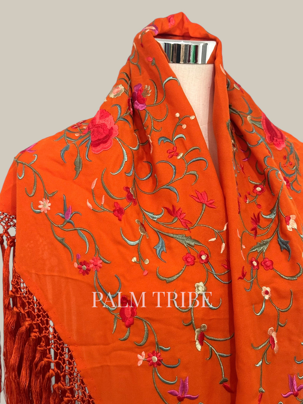 Mantoncillo Jaleo naranja con rojo