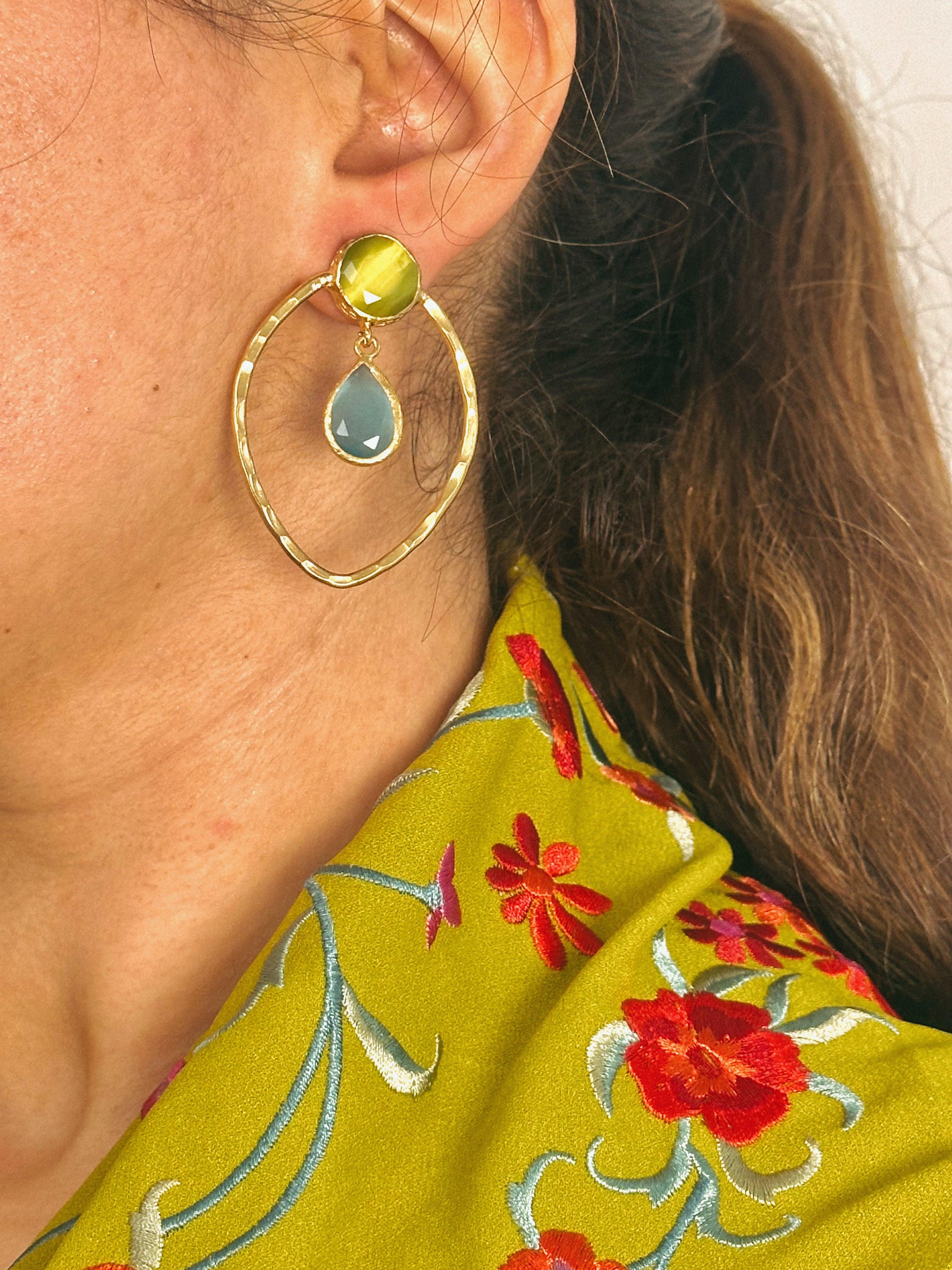 Pendientes Matilda Verde y Azul