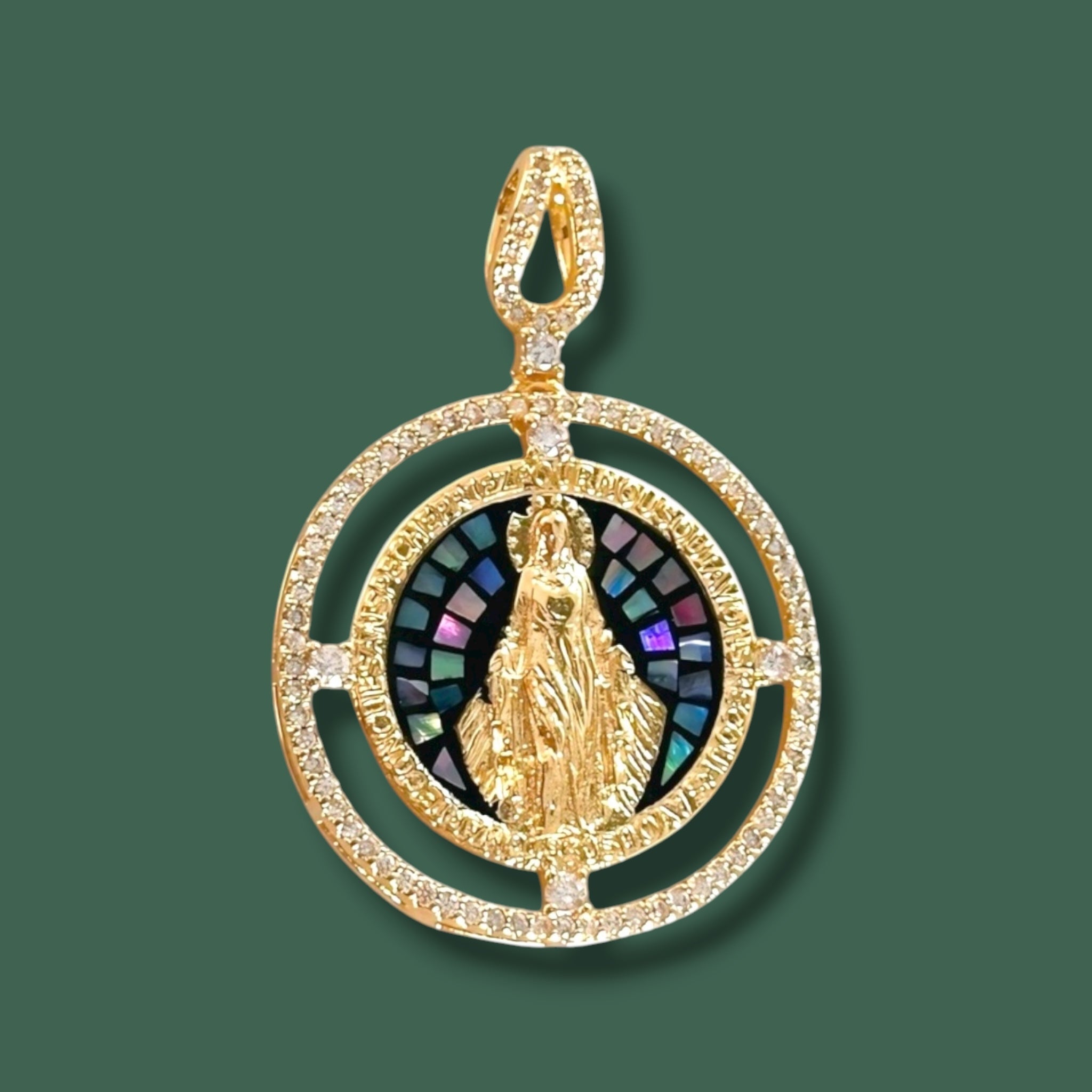 Medalla Virgen Milagrosa Negro