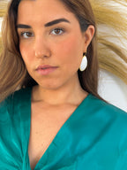 Pendientes gota nacarado