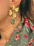 Pendientes Hoja Poedra fría