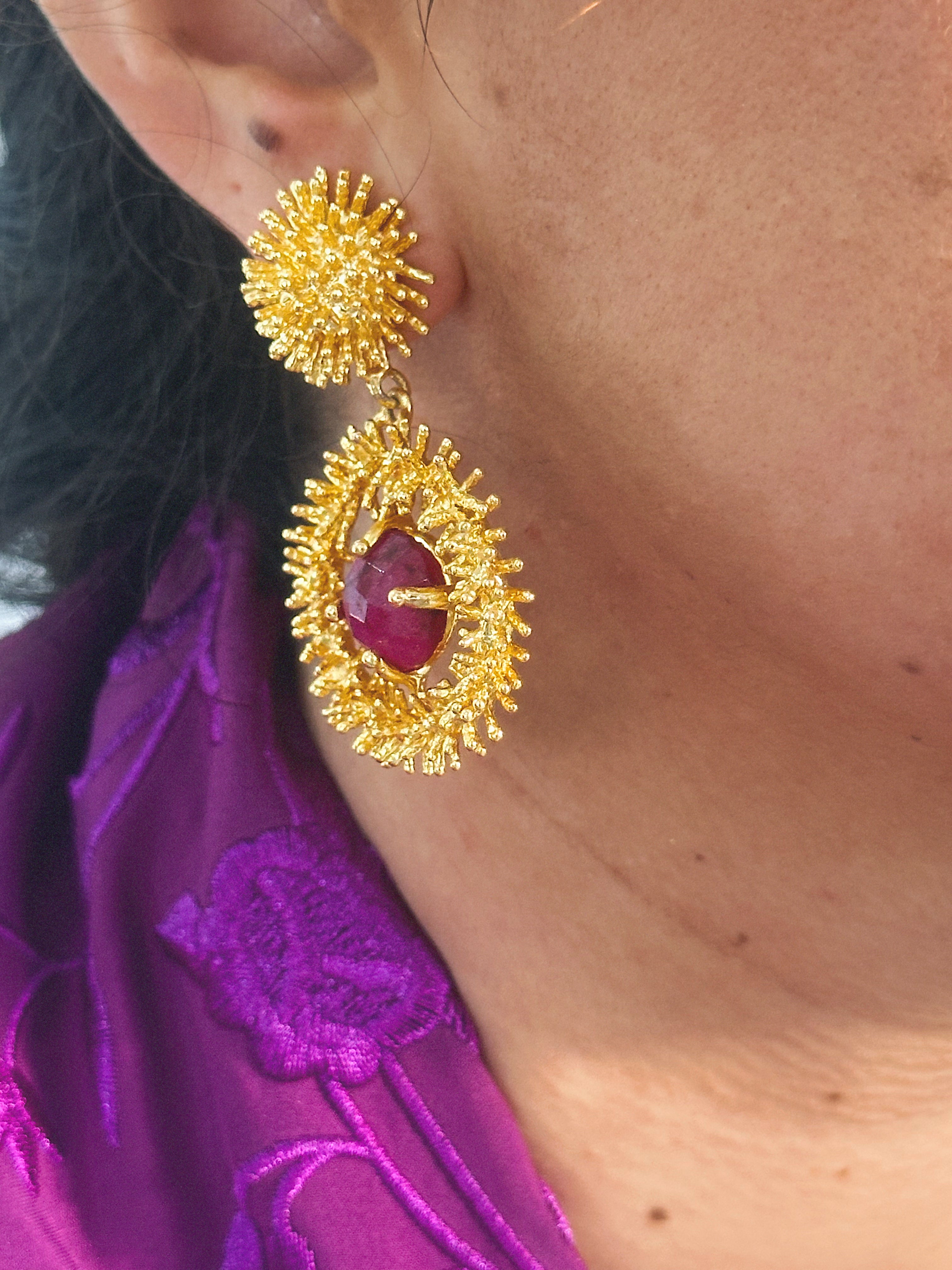 Pendientes Sofia Buganvilla / Morado