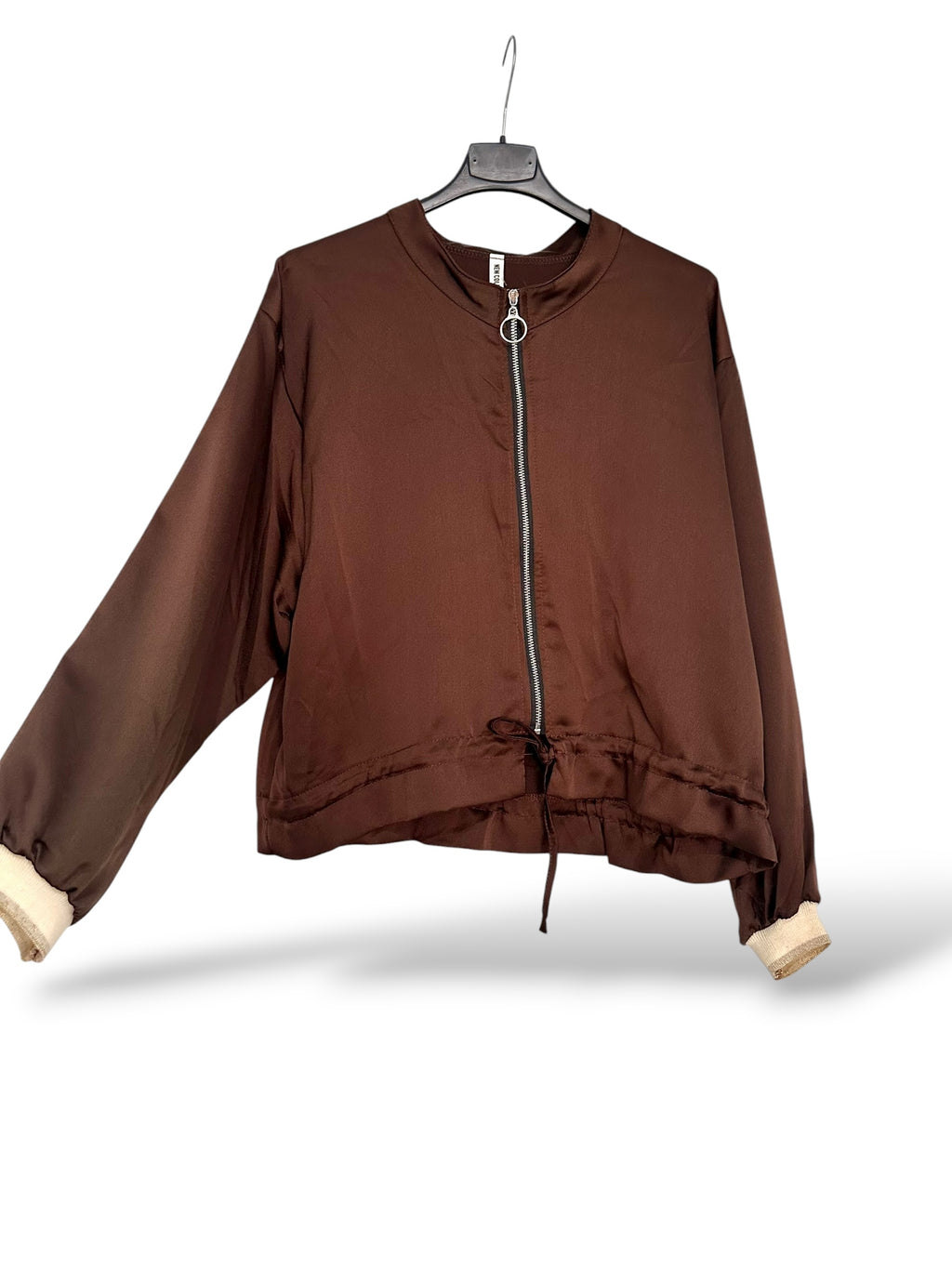 Bomber satinada marrón