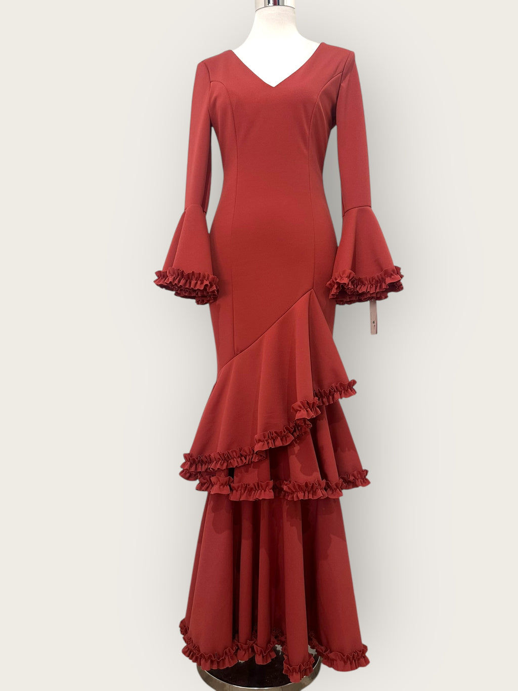 Vestido Carmesí Teja/ Coral