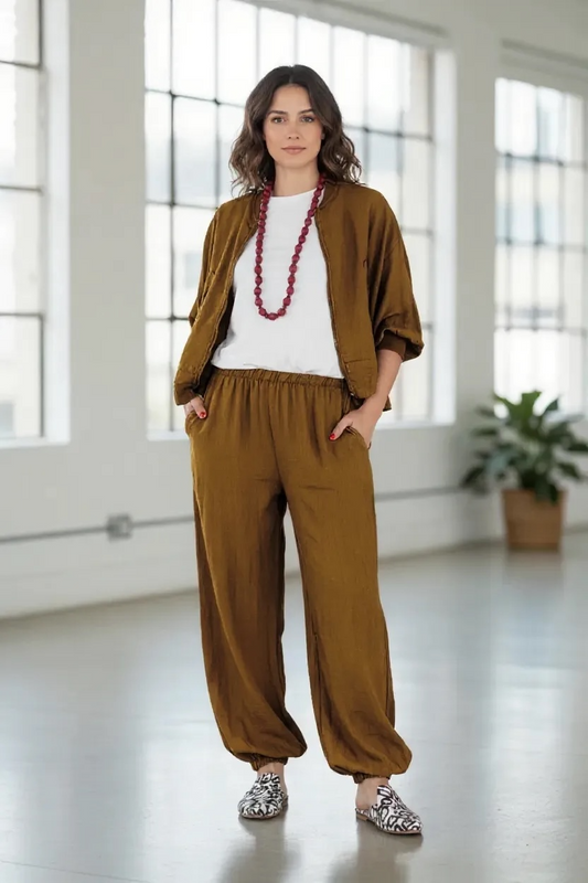Pantalon Bombacho Zanzíbar mostaza