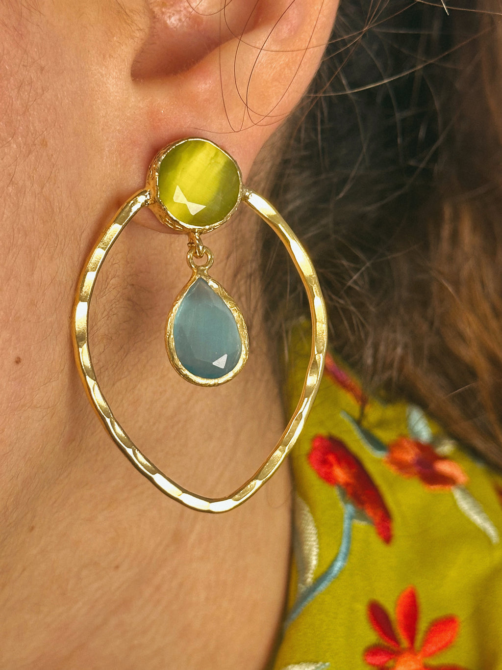 Pendientes Matilda Verde y Azul