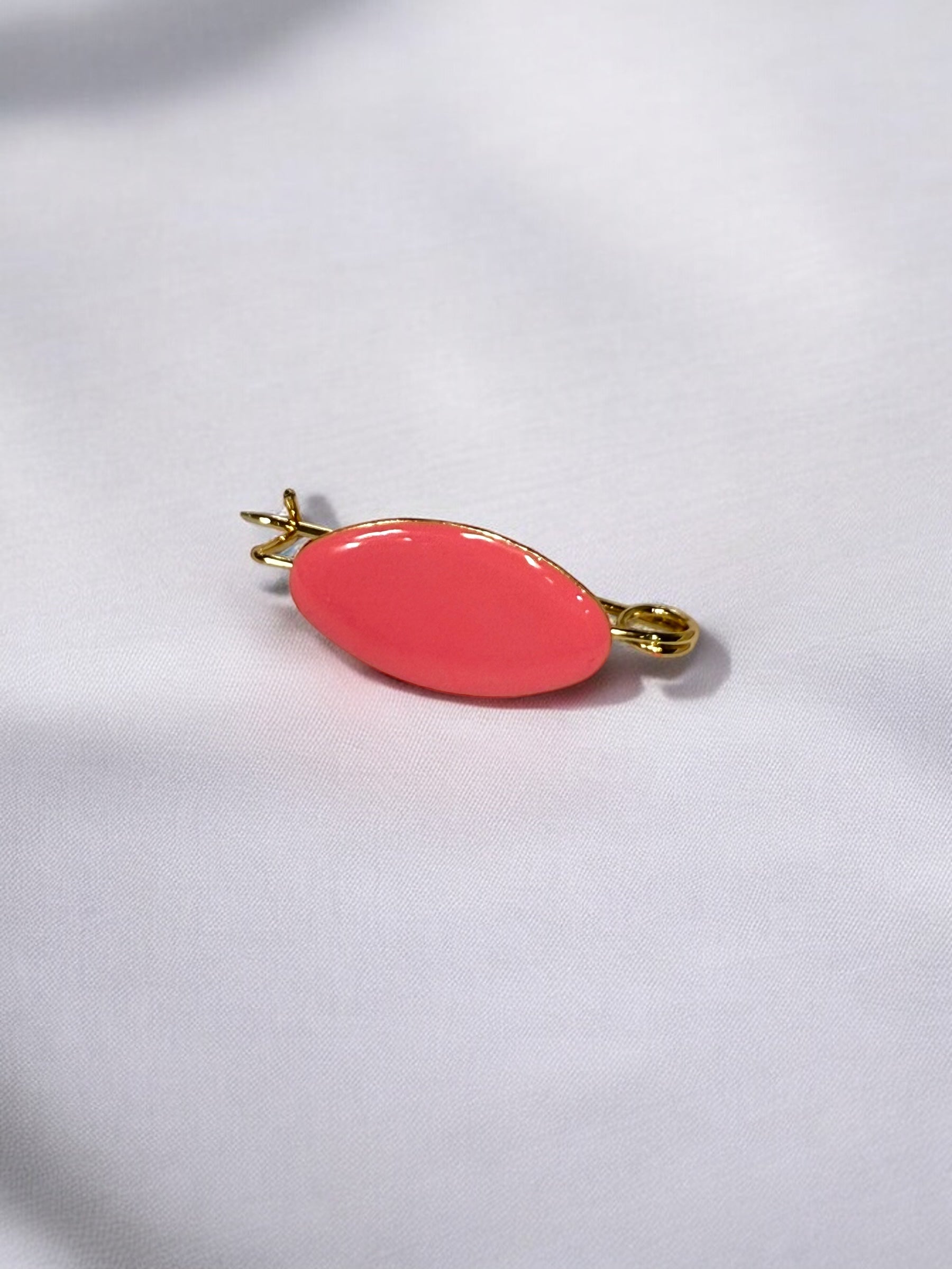 Broche Liso Coral Claro