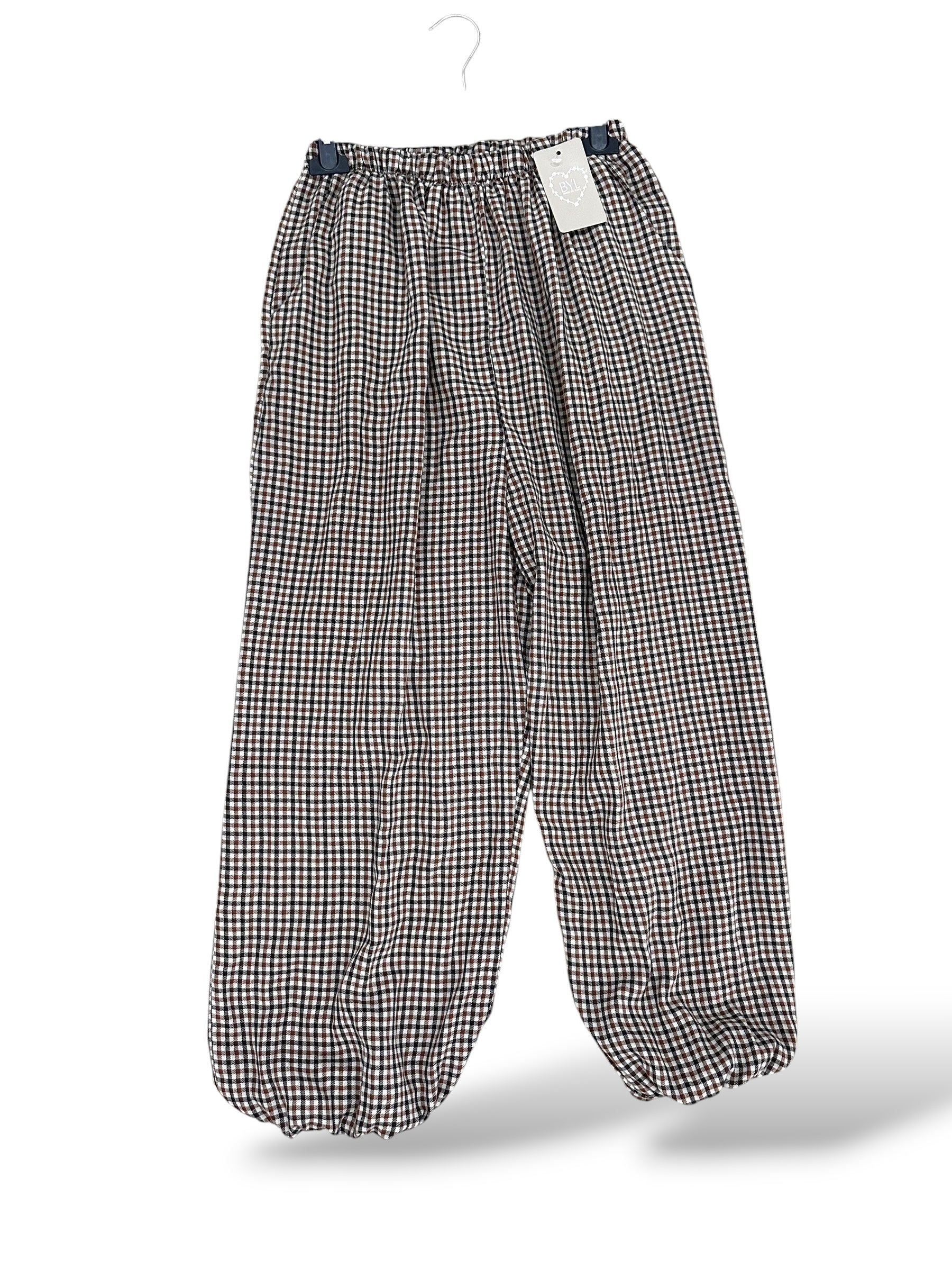 Pantalón bombacho cuadros