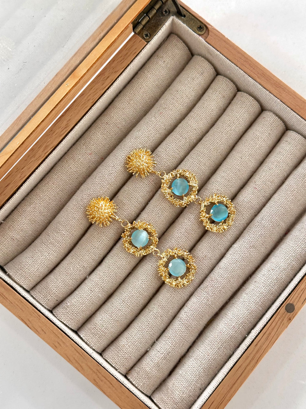 Pendientes Isla Cristina Azul Claro