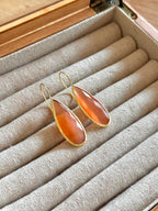 Pendientes lagrima big naranja