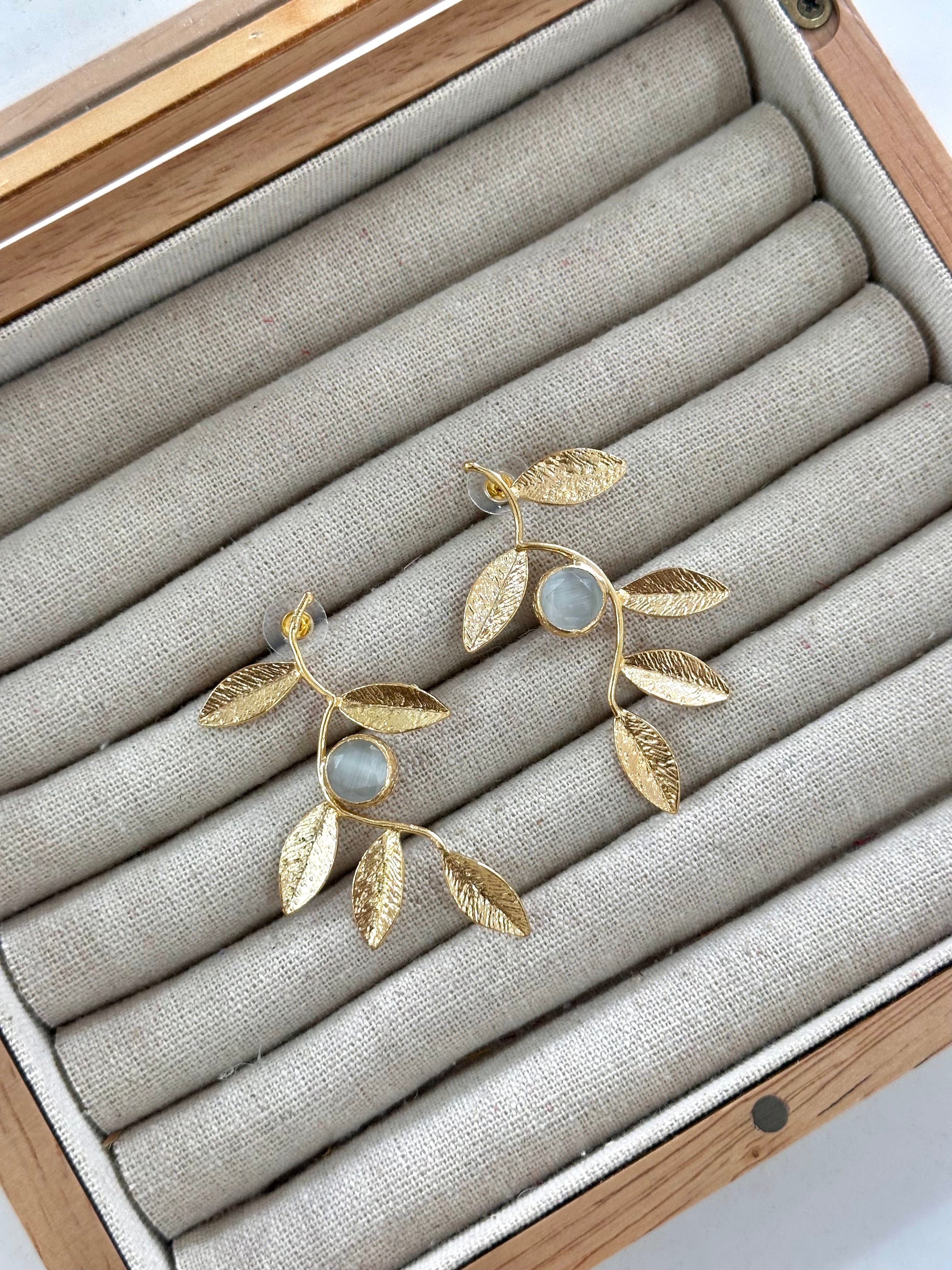 Pendientes Olivo Blanco