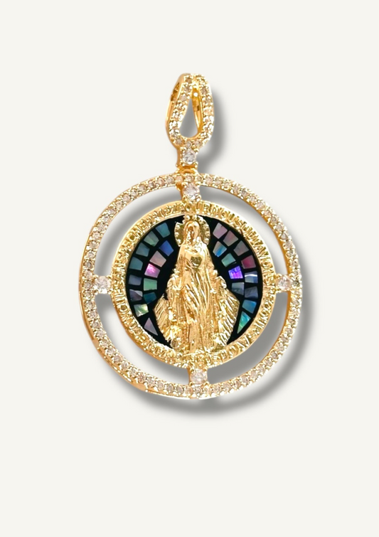 Medalla Virgen Milagrosa Negro