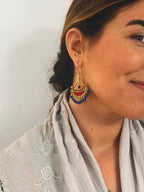 Pendientes Candela Rojo y Azul Eléctrico