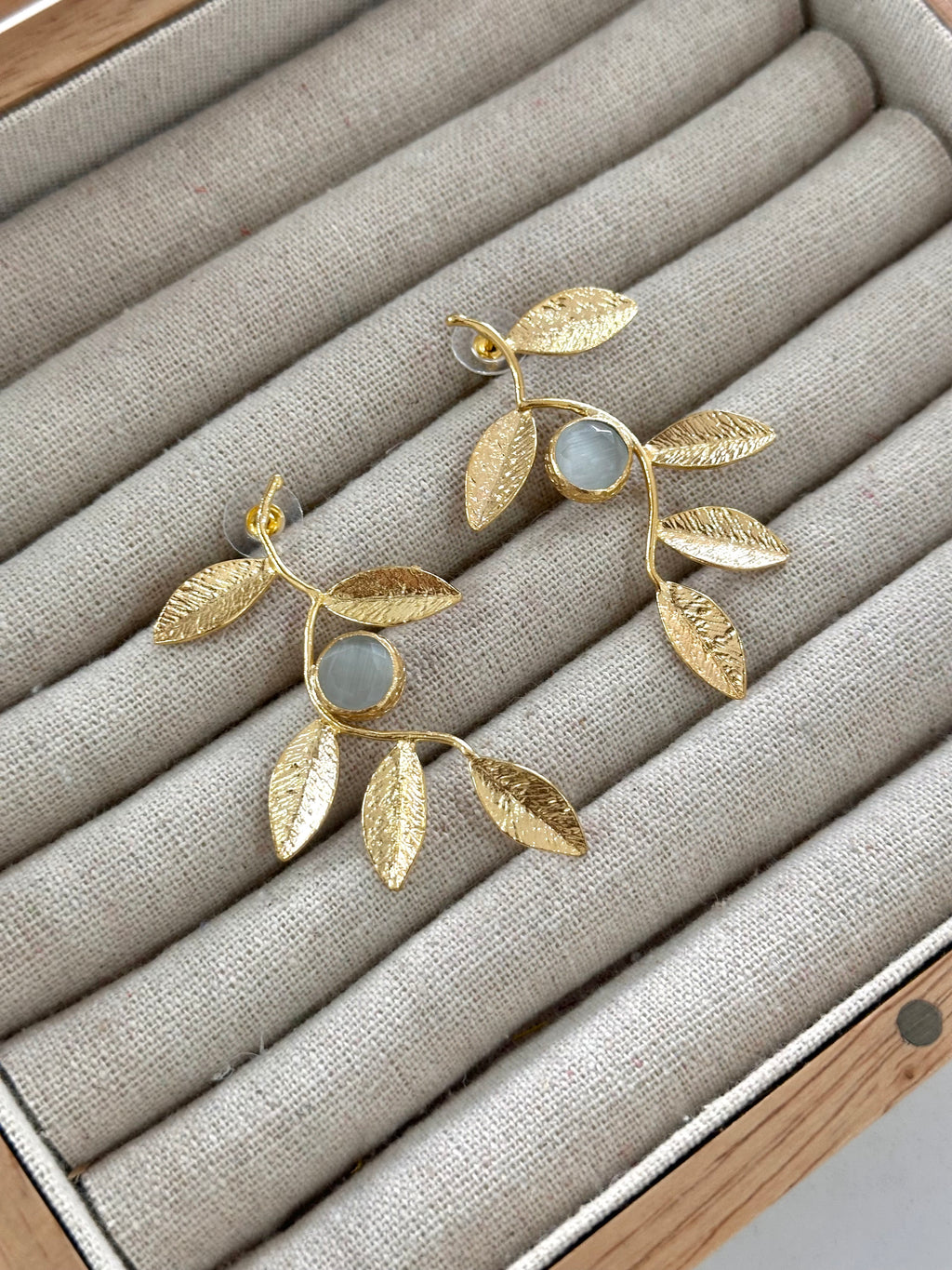 Pendientes Olivo Blanco