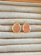 Pendientes Óvalo Naranja claro