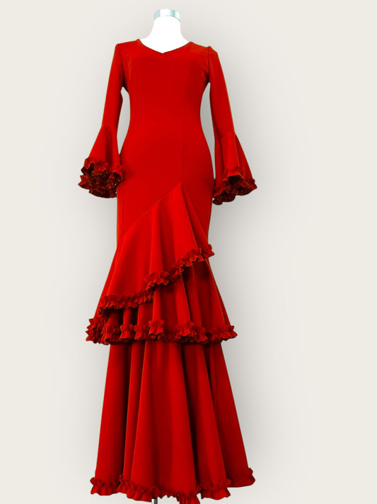 Vestido Carmesí Rojo