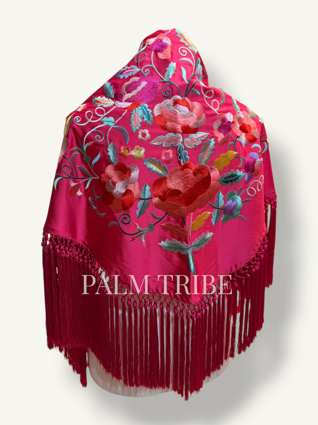 Mantoncillo Flores Fucsia