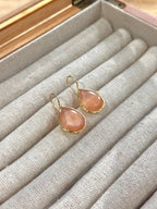 Pendientes lagrima naranja claro