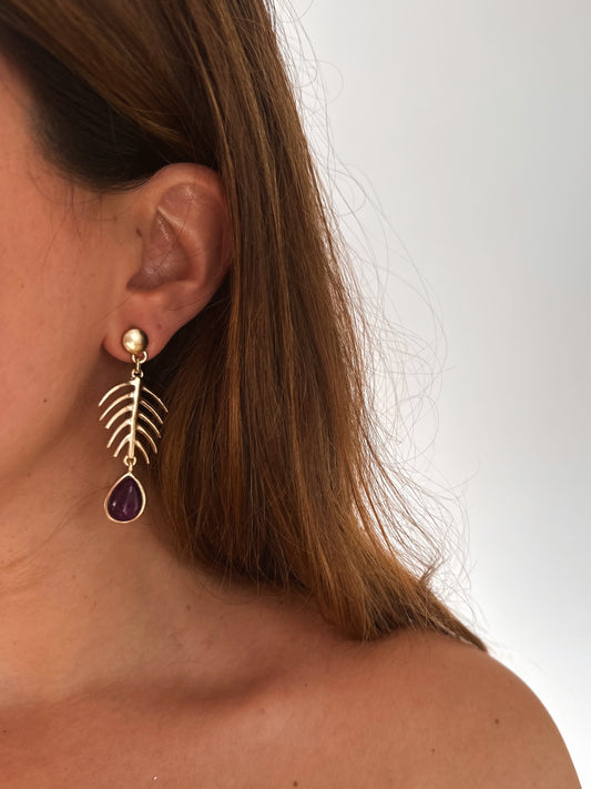 Pendientes Raspita Amatista