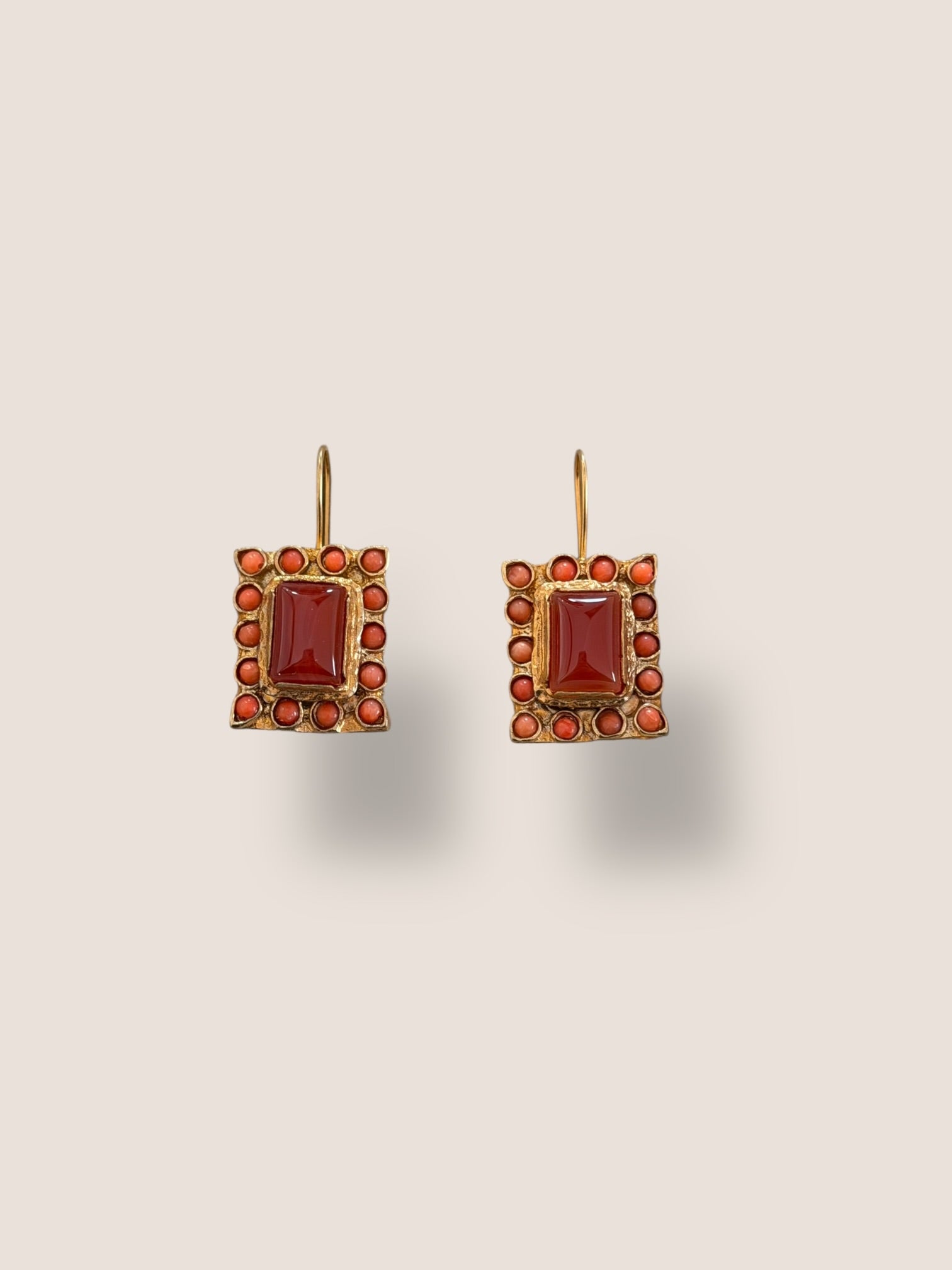 Pendientes Patio Naranja y Coral