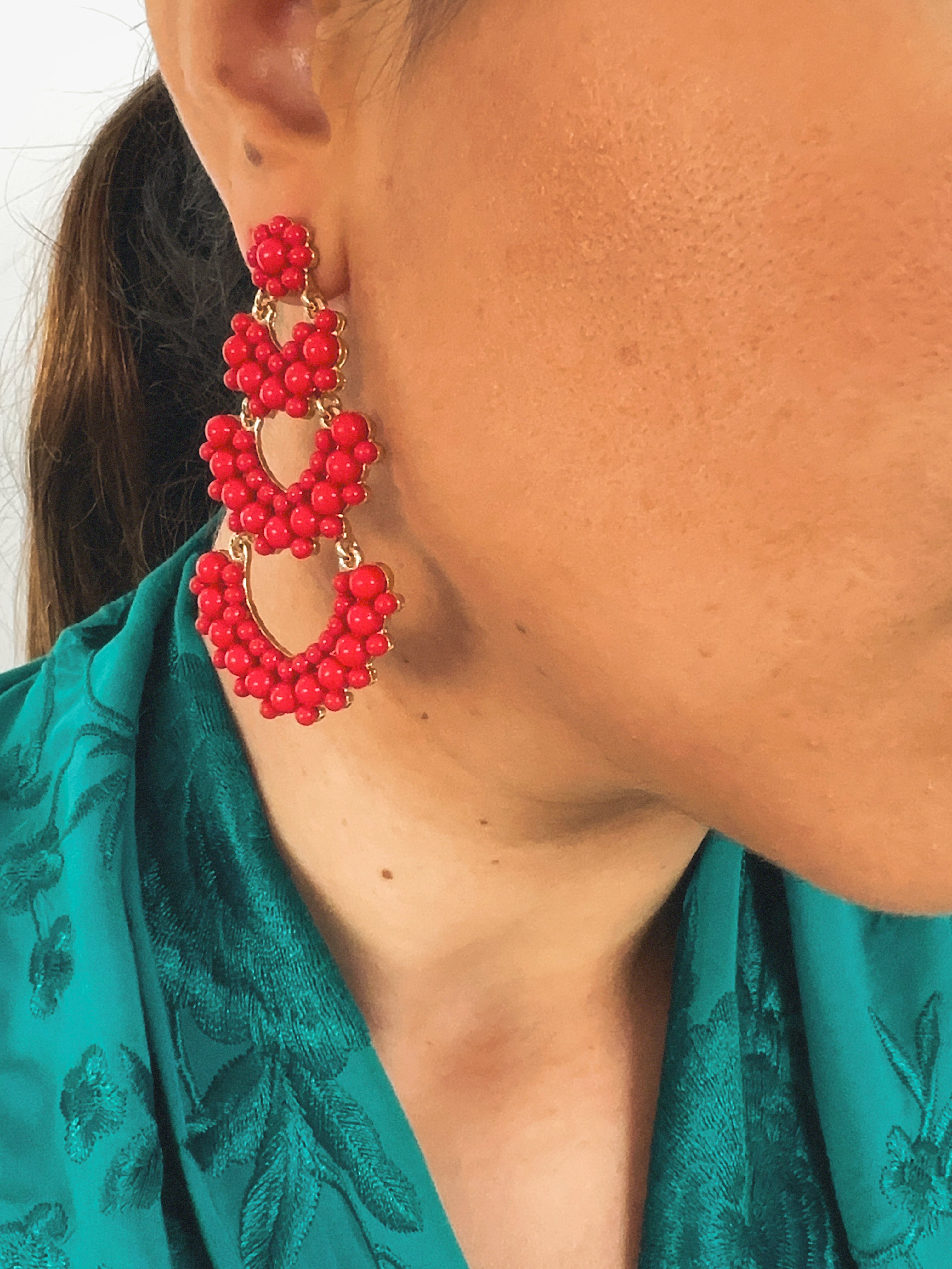 Pendientes Solera Rojo