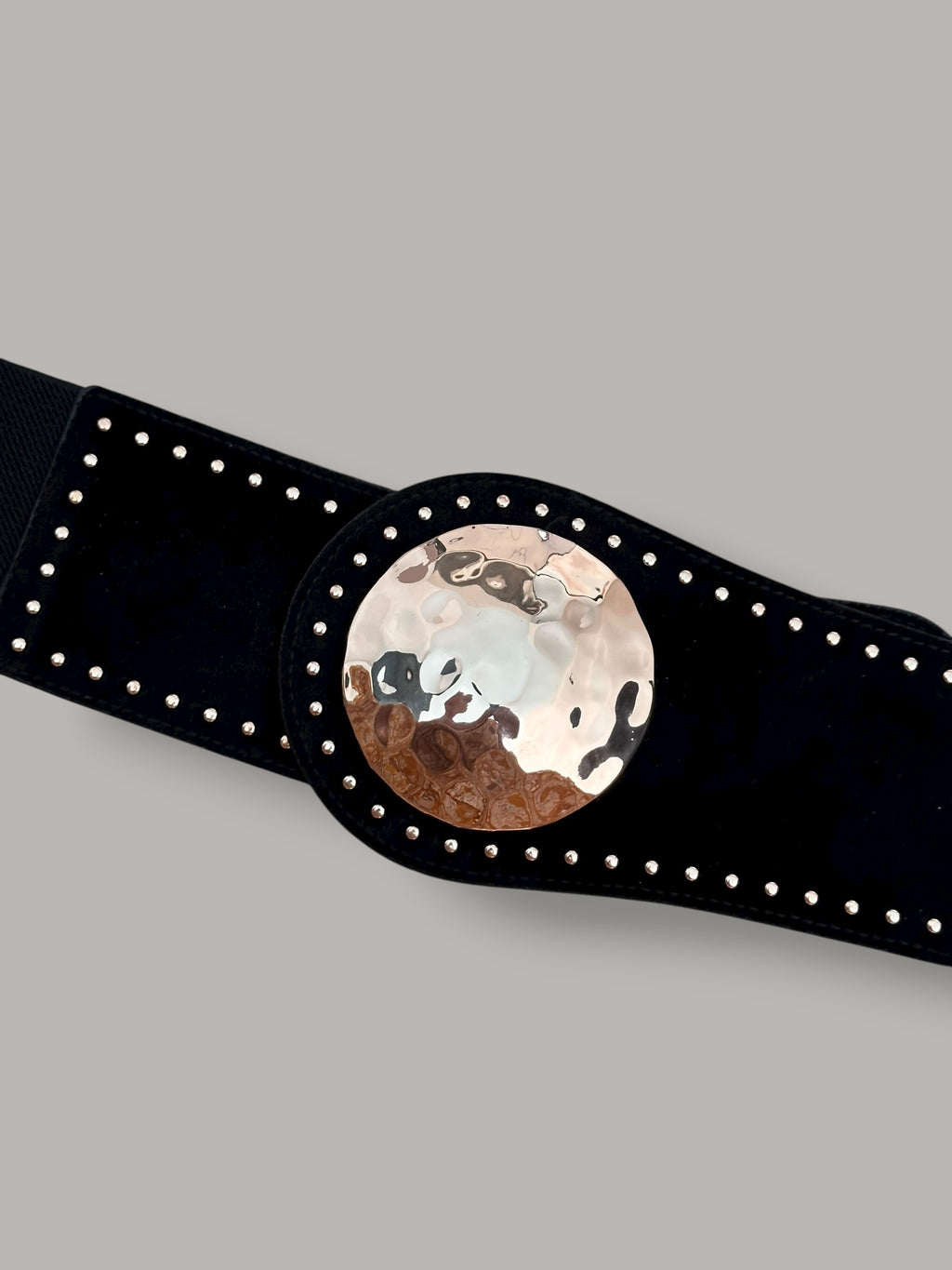 Cinturón elástico círculo dorado