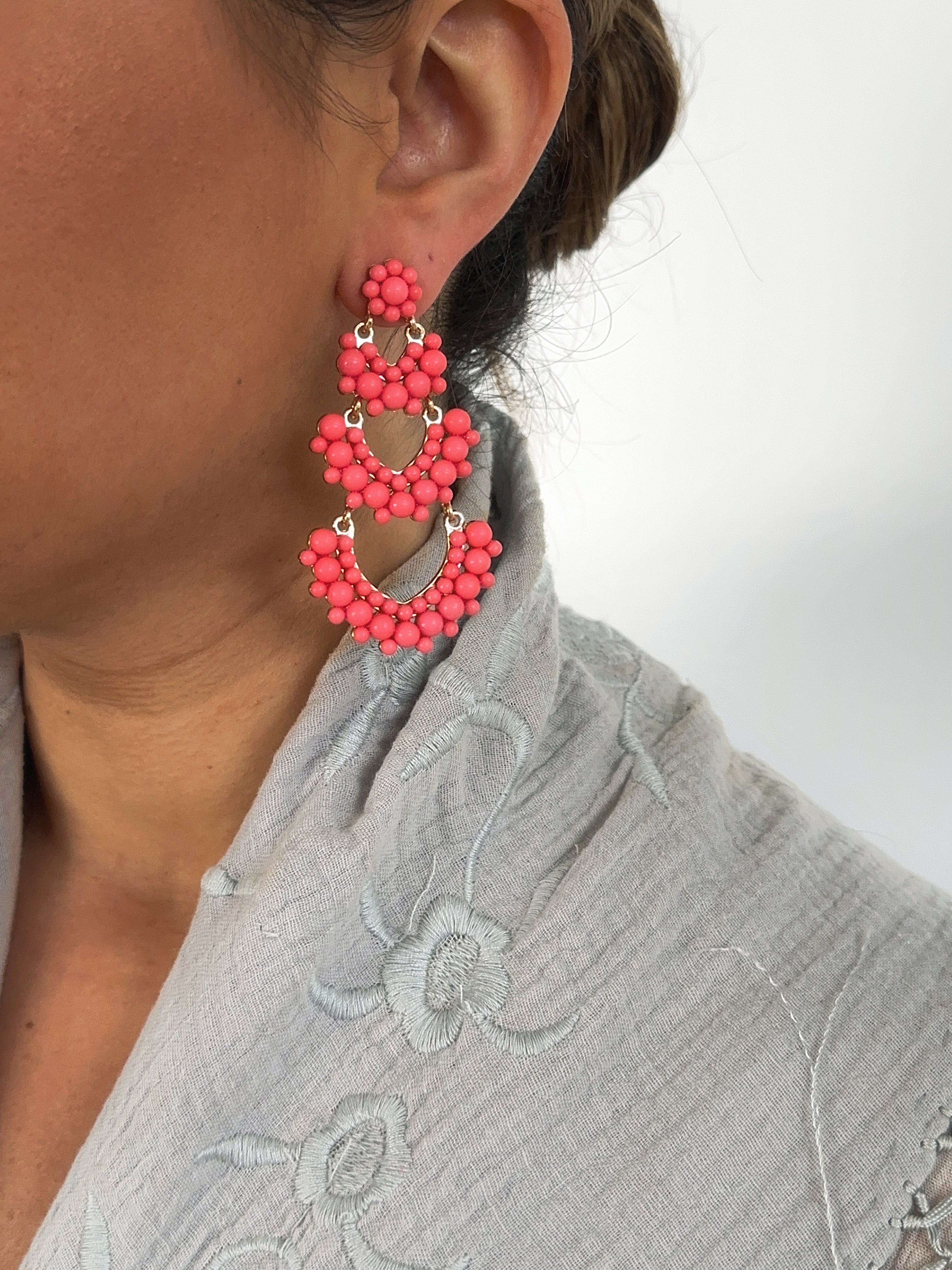 Pendientes Solera Rosa Coral