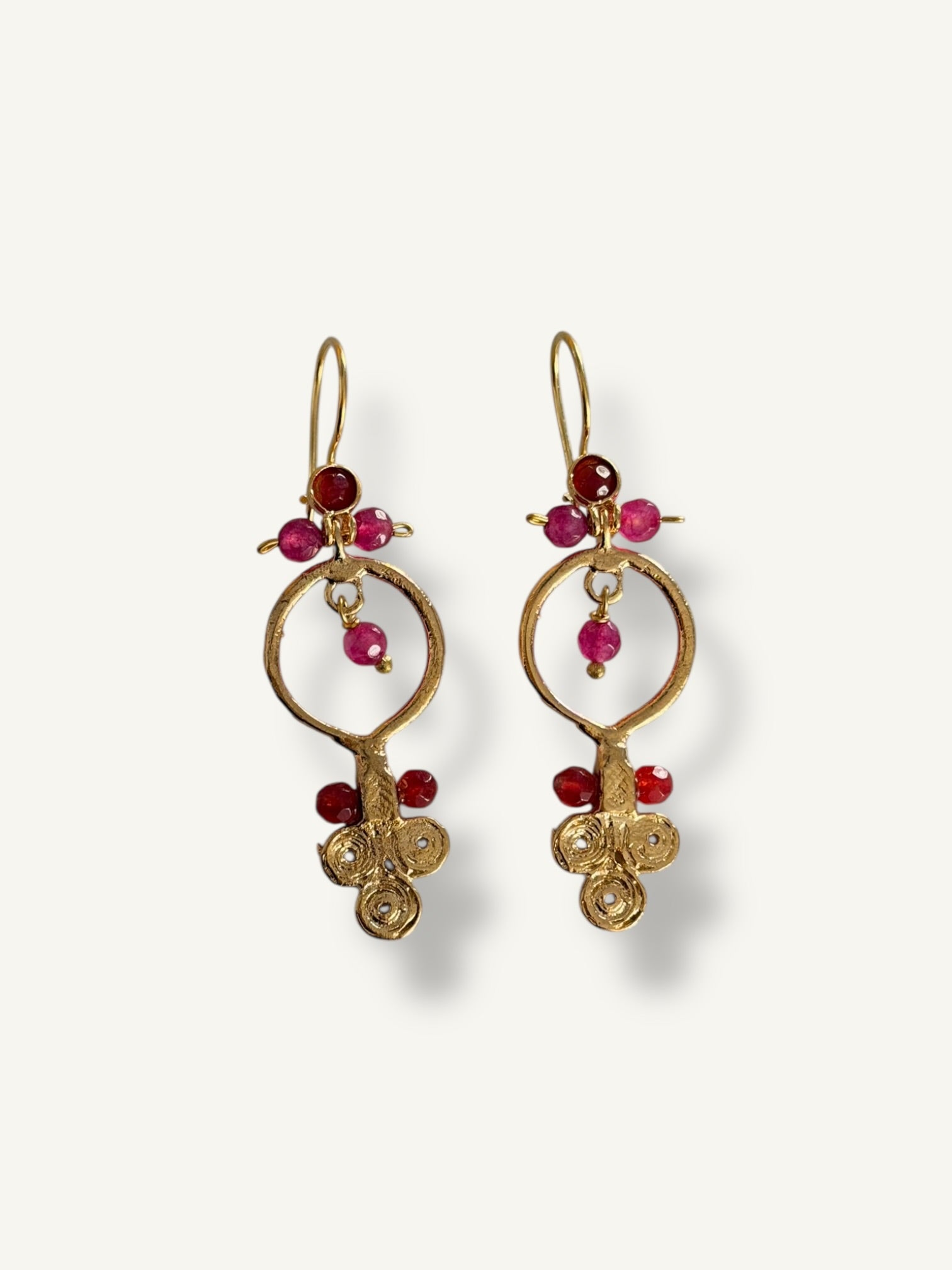 Pendientes Luisa rosados