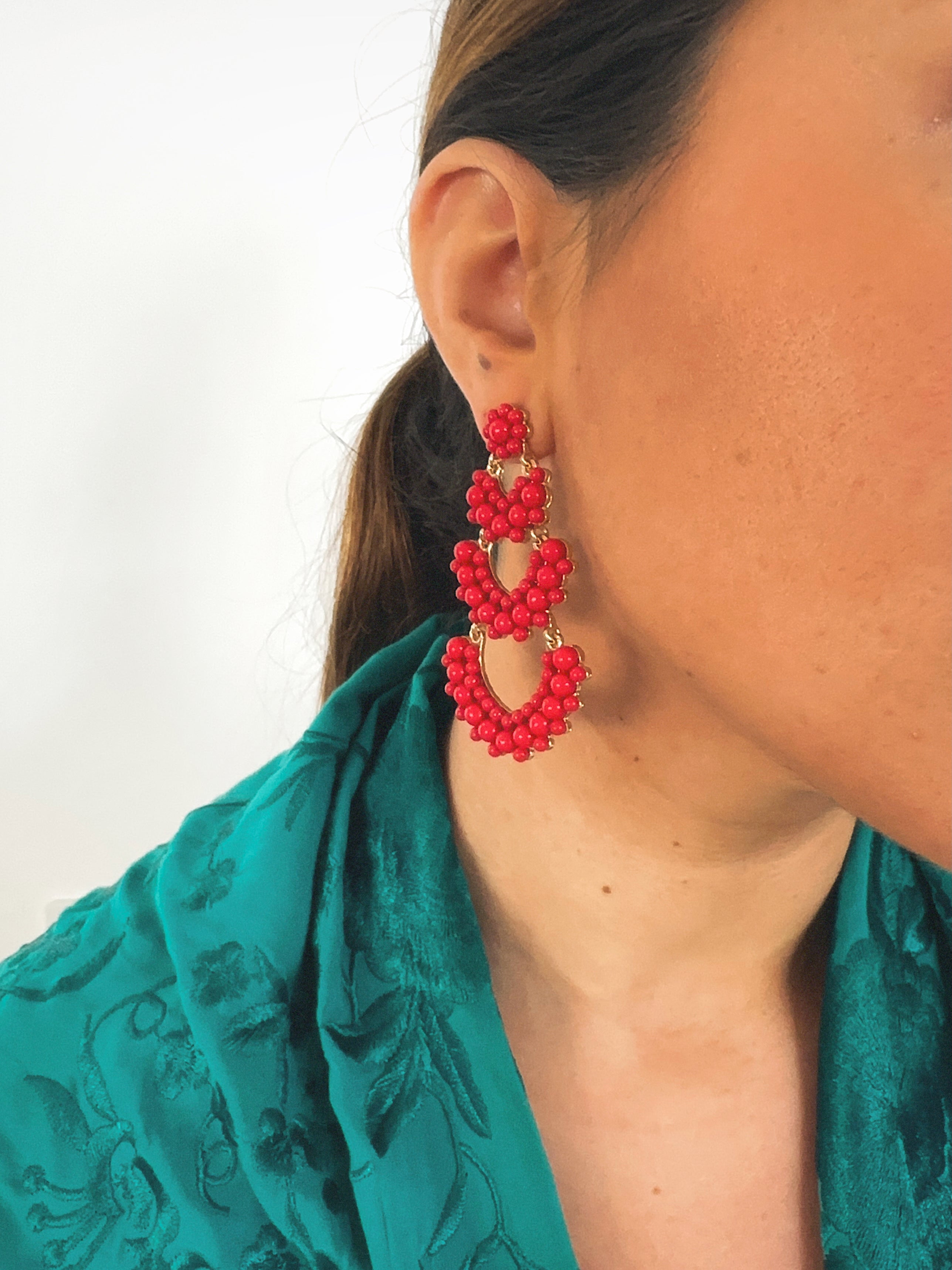 Pendientes Solera Rojo