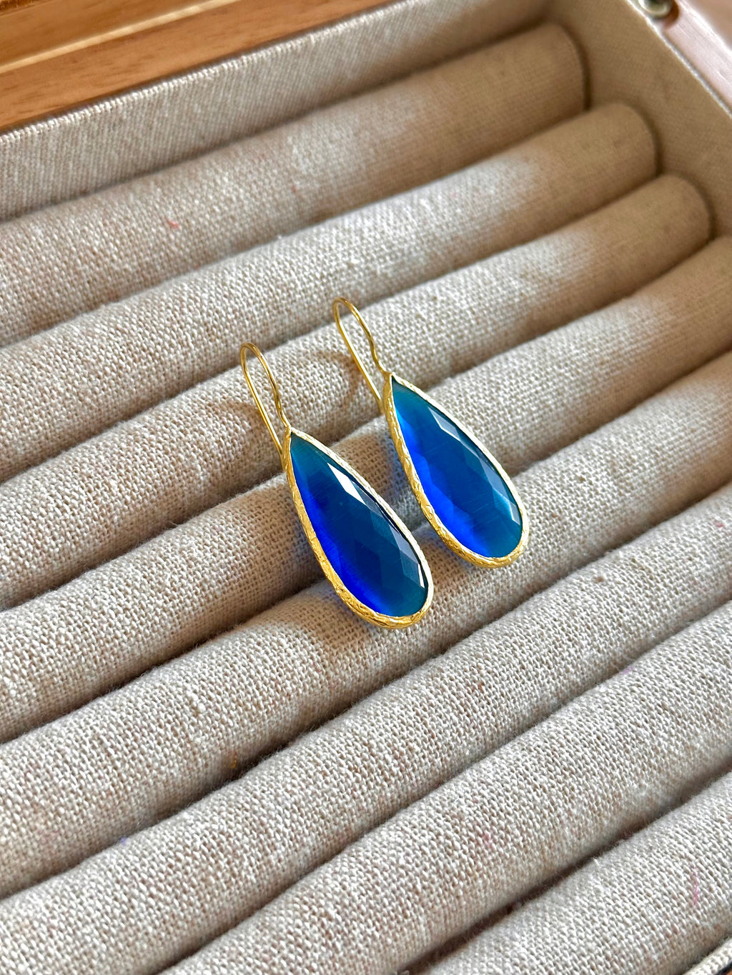 Pendientes lagrima BIG azul