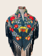 Mantoncillo Triana Azul Petróleo