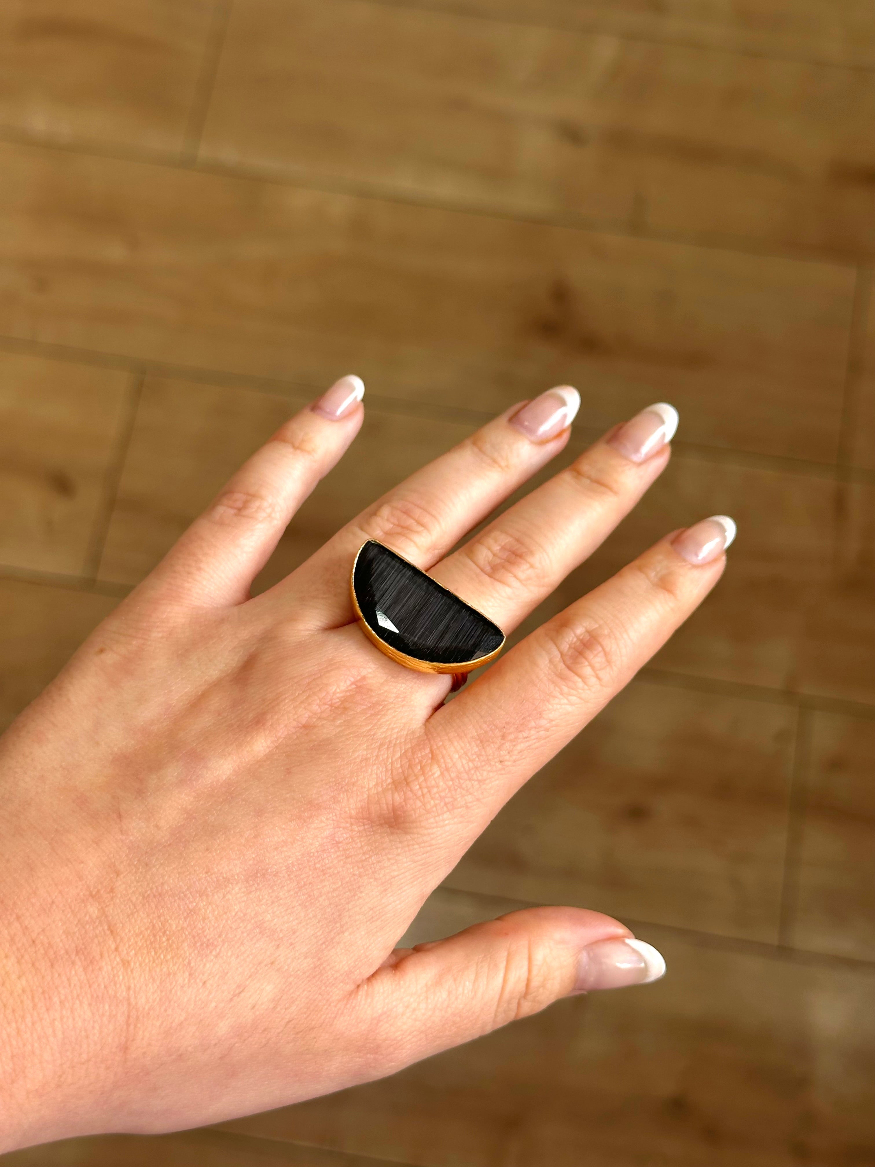 Anillo Afrodita Maxi Negro