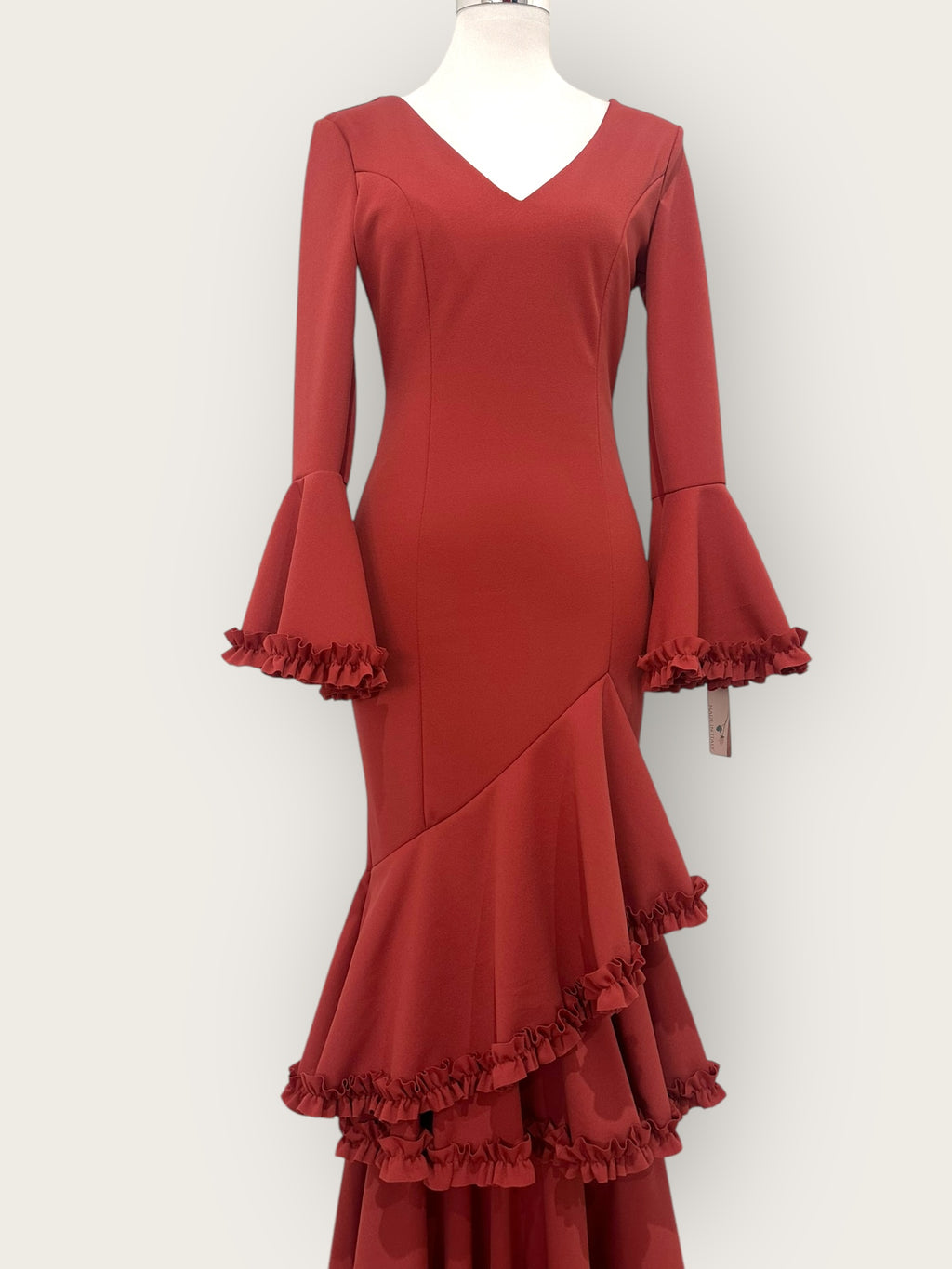 Vestido Carmesí Teja/ Coral