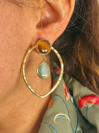 Pendientes Matilda Marrón y Azul