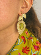 Pendientes Palma Verde Oliva