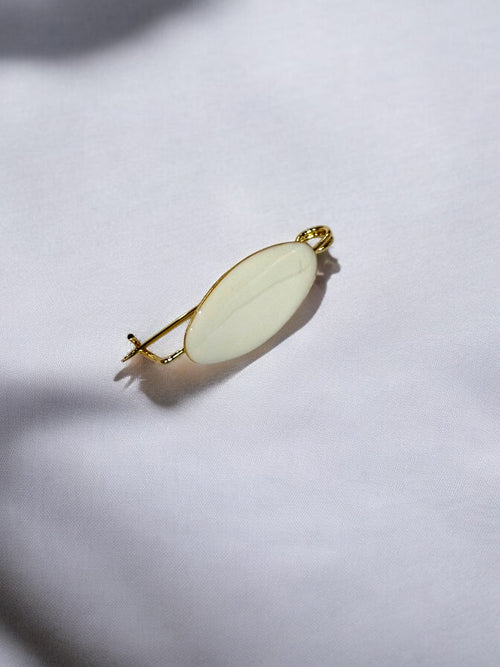 Broche Liso Blanco