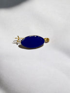 Broche Liso Azul Eléctrico