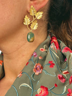 Pendientes Hoja Poedra fría