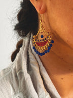 Pendientes Candela Rojo y Azul Eléctrico