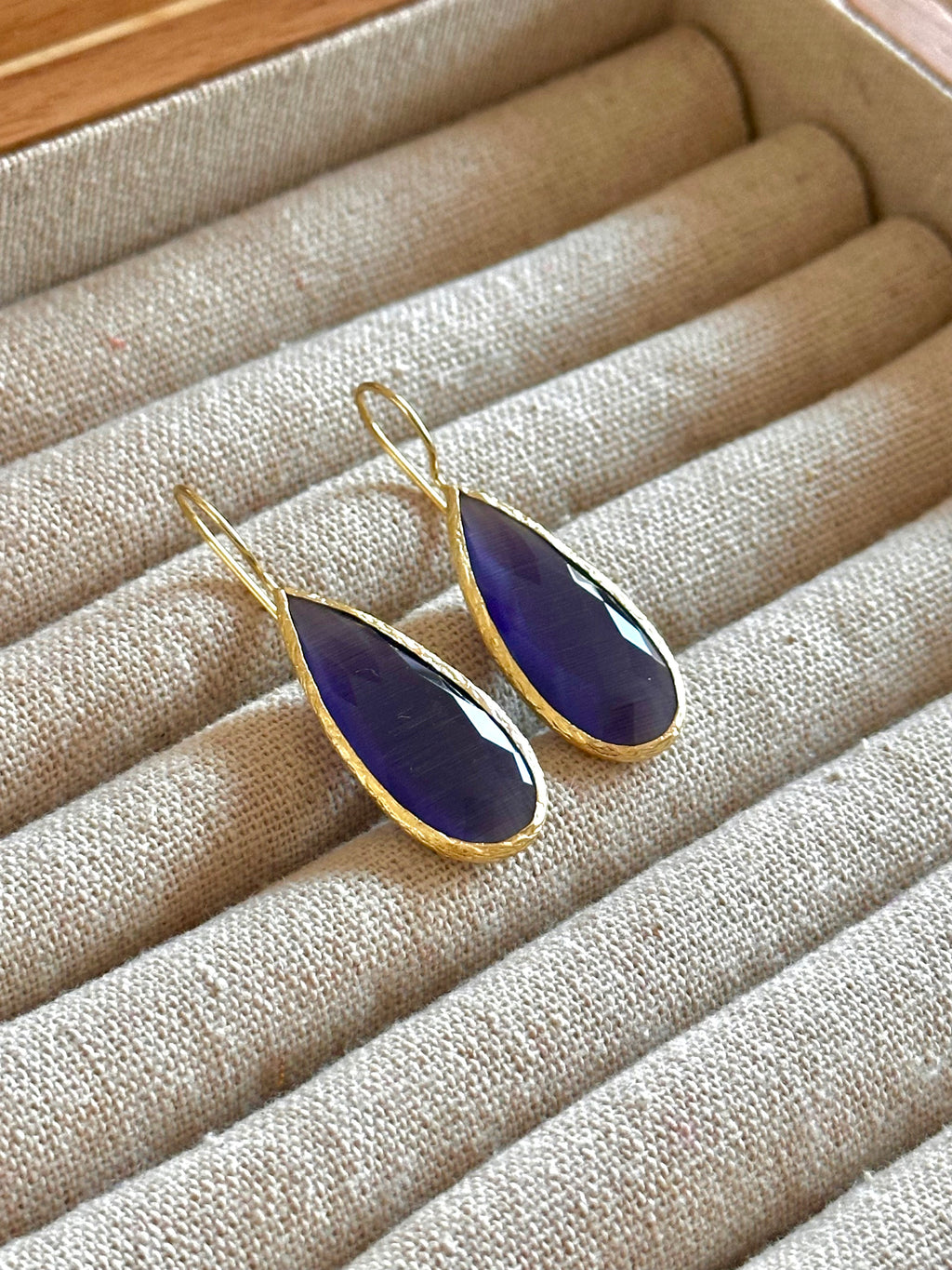 Pendientes lagrima ahumado