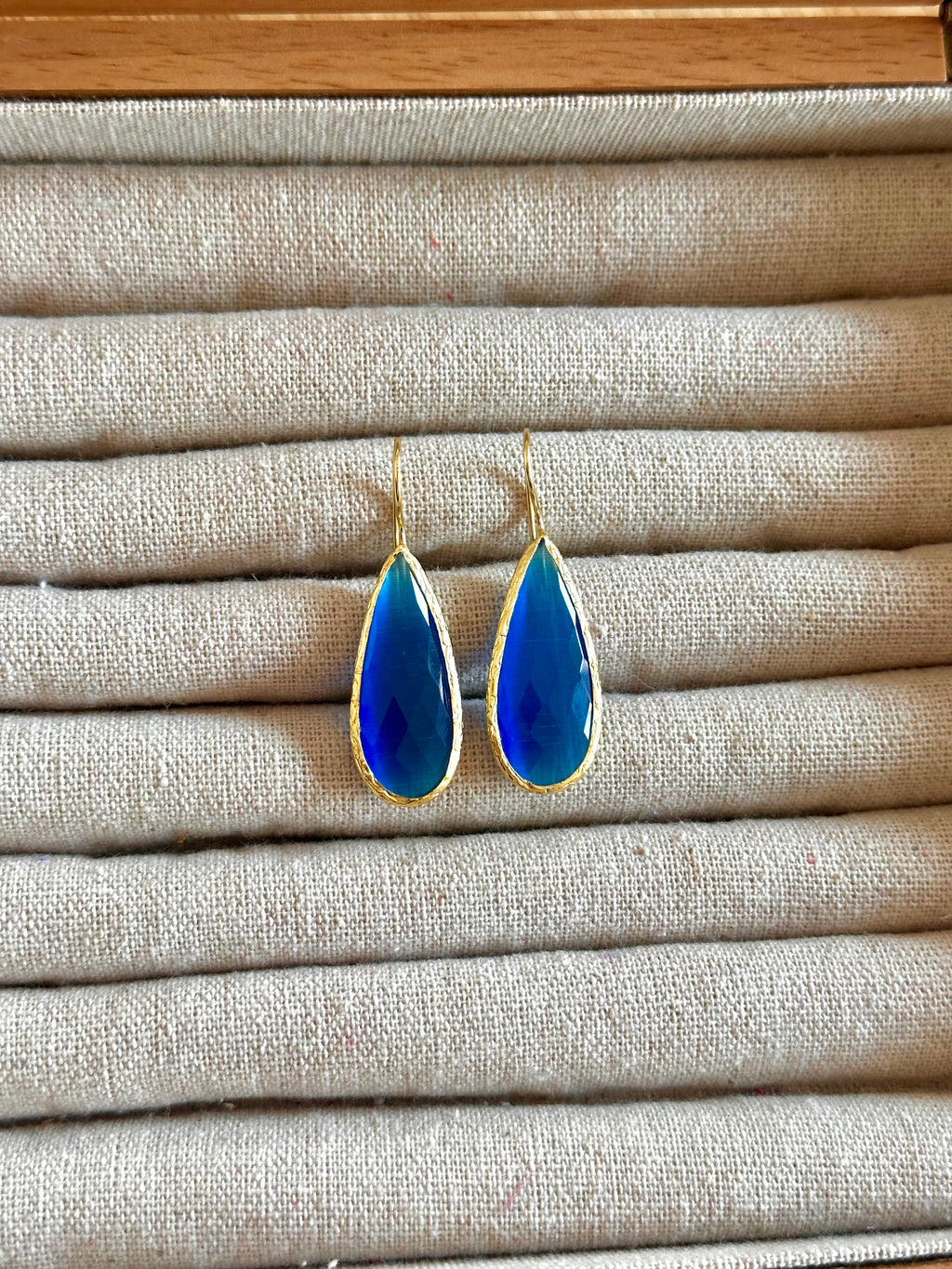 Pendientes lagrima BIG azul