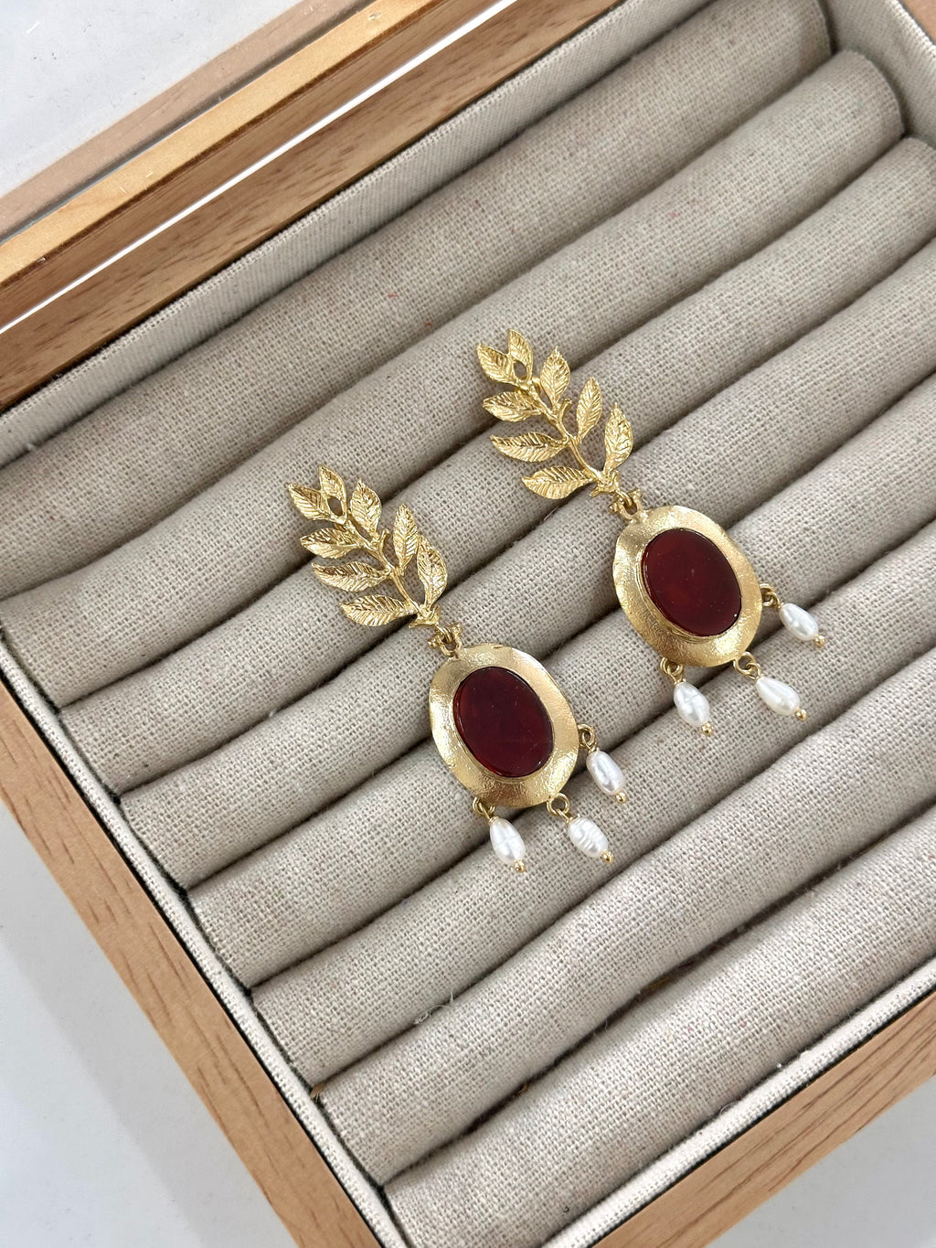 Pendientes Jerez Marrón